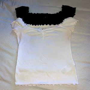 Two Hollister Off the Shoulder Tops